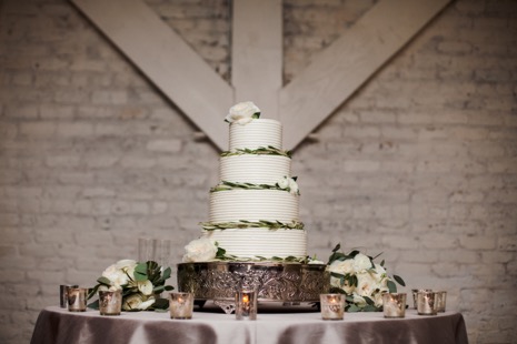 Wedding Cake with Green Leaves | Legendary Events