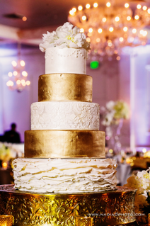 Gold and White Wedding Cake | Legendary Events